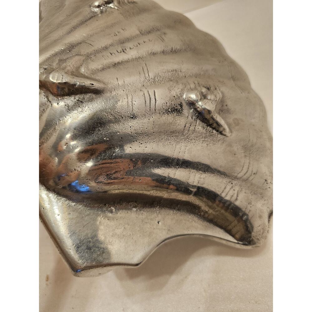 Vintage JMB Honduras Clam Sea Shell Cast Serving Dish Tray‎ 12x9” Coastal Chic - Picture 4 of 8